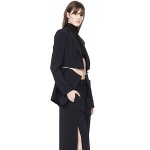 T ALEXANDER WANG Zip Waist Convertible Crop Open Blazer Jacket Women's Size 4